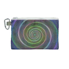Spiral Fractal Digital Modern Canvas Cosmetic Bag (Medium)