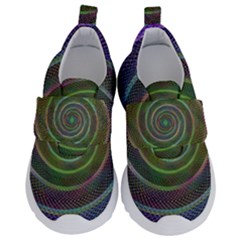 Spiral Fractal Digital Modern Velcro Strap Shoes