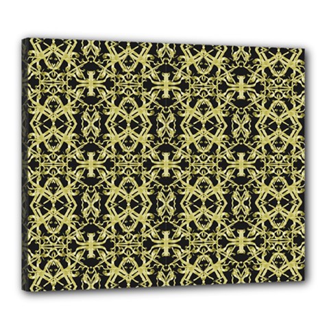 Golden Ornate Intricate Pattern Canvas 24  X 20  by dflcprints