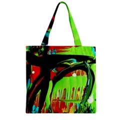 Quiet Place Zipper Grocery Tote Bag by bestdesignintheworld