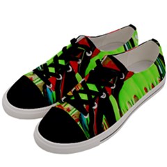 Quiet Place Men s Low Top Canvas Sneakers by bestdesignintheworld