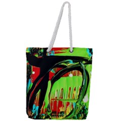 Quiet Place Full Print Rope Handle Tote (Large)