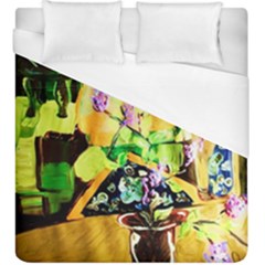 Lilac On A Counter Top 1 Duvet Cover (king Size) by bestdesignintheworld