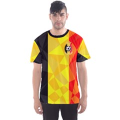 Black & Yellow Germany Abstract Theme Men s Sports Mesh Tee