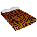 Orange and Black Tiger Stripes Fitted Sheet (Queen Size) View2