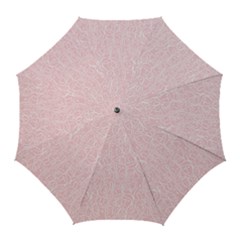 Elios Shirt Faces In White Outlines On Pale Pink Cmbyn Golf Umbrellas by PodArtist