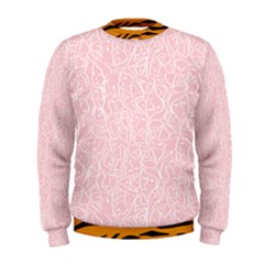 Elios Shirt Faces In White Outlines On Pale Pink Cmbyn Men s Sweatshirt by PodArtist