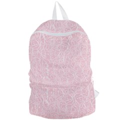 Elios Shirt Faces In White Outlines On Pale Pink Cmbyn Foldable Lightweight Backpack by PodArtist