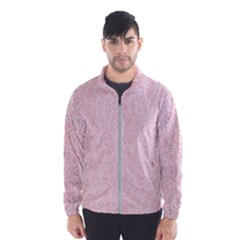 Elios Shirt Faces In White Outlines On Pale Pink Cmbyn Windbreaker (men) by PodArtist