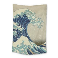 The Classic Japanese Great Wave Off Kanagawa By Hokusai Small Tapestry by PodArtist