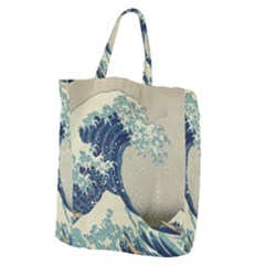 The Classic Japanese Great Wave Off Kanagawa By Hokusai Giant Grocery Zipper Tote by PodArtist