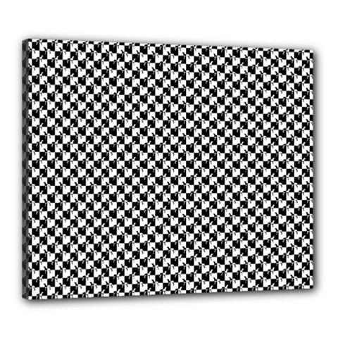 Black And White Checkerboard Weimaraner Canvas 24  X 20  by PodArtist