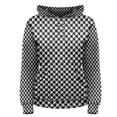 Black And White Checkerboard Weimaraner Women s Pullover Hoodie by PodArtist