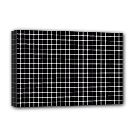Black And White Optical Illusion Dots And Lines Deluxe Canvas 18  X 12   by PodArtist