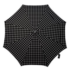 Black And White Optical Illusion Dots And Lines Hook Handle Umbrellas (large)
