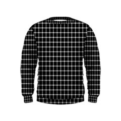 Black And White Optical Illusion Dots And Lines Kids  Sweatshirt by PodArtist