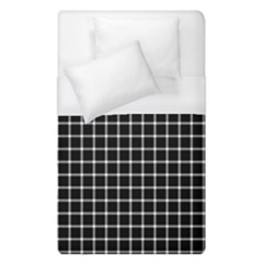 Black And White Optical Illusion Dots And Lines Duvet Cover (single Size) by PodArtist
