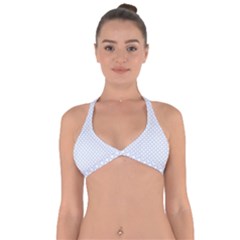 Alice Blue Quatrefoil In An English Country Garden Halter Neck Bikini Top by PodArtist