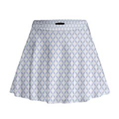 Alice Blue Quatrefoil In An English Country Garden Mini Flare Skirt by PodArtist