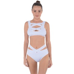 Alice Blue Quatrefoil In An English Country Garden Bandaged Up Bikini Set  by PodArtist