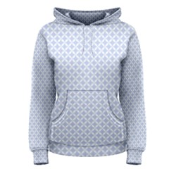 Alice Blue Quatrefoil In An English Country Garden Women s Pullover Hoodie by PodArtist