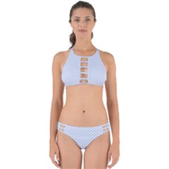 Alice Blue Quatrefoil In An English Country Garden Perfectly Cut Out Bikini Set by PodArtist