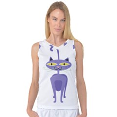 Cat Clipart Animal Cartoon Pet Women s Basketball Tank Top by Sapixe