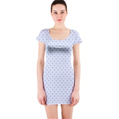 Alice Blue Hearts In An English Country Garden Short Sleeve Bodycon Dress