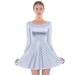 Alice Blue Hearts In An English Country Garden Long Sleeve Skater Dress