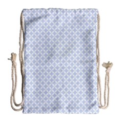 Alice Blue Hearts In An English Country Garden Drawstring Bag (large)