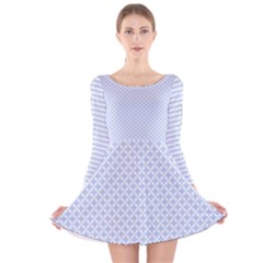 Alice Blue Hearts In An English Country Garden Long Sleeve Velvet Skater Dress by PodArtist