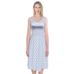 Alice Blue Hearts In An English Country Garden Midi Sleeveless Dress