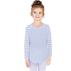 Alice Blue Hearts In An English Country Garden Kids  Long Sleeve Tee