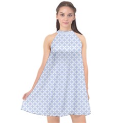 Alice Blue Hearts In An English Country Garden Halter Neckline Chiffon Dress 