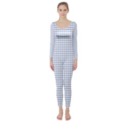 Alice Blue Hearts In An English Country Garden Long Sleeve Catsuit