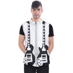 Guitar Abstract Wings Silhouette Men s Puffer Vest by Sapixe