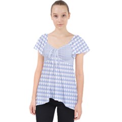 Alice Blue Hearts In An English Country Garden Lace Front Dolly Top