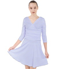 Alice Blue Hearts In An English Country Garden Quarter Sleeve Front Wrap Dress