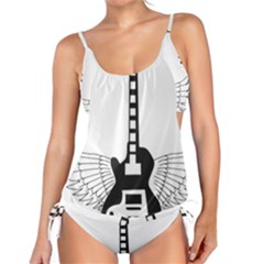 Guitar Abstract Wings Silhouette Tankini Set