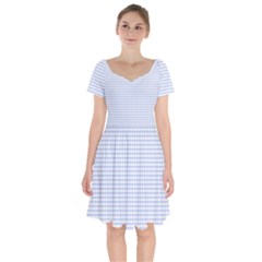 Alice Blue Hearts In An English Country Garden Short Sleeve Bardot Dress