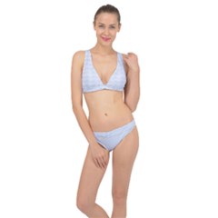 Alice Blue Hearts In An English Country Garden Classic Banded Bikini Set 