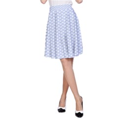 Alice Blue White Kisses In English Country Garden A-line Skirt