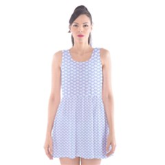 Alice Blue White Kisses In English Country Garden Scoop Neck Skater Dress