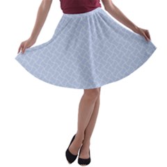 Alice Blue Mini Footpath In English Country Garden  A-line Skater Skirt by PodArtist