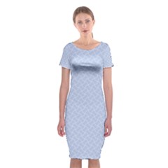 Alice Blue Mini Footpath In English Country Garden  Classic Short Sleeve Midi Dress by PodArtist