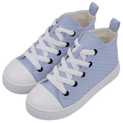 Alice Blue Mini Footpath In English Country Garden  Kid s Mid-top Canvas Sneakers by PodArtist