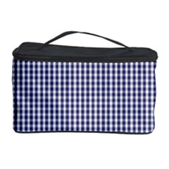 Usa Flag Blue And White Gingham Checked Cosmetic Storage Case by PodArtist