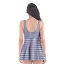 USA Flag Blue and White Gingham Checked Skater Dress Swimsuit View2