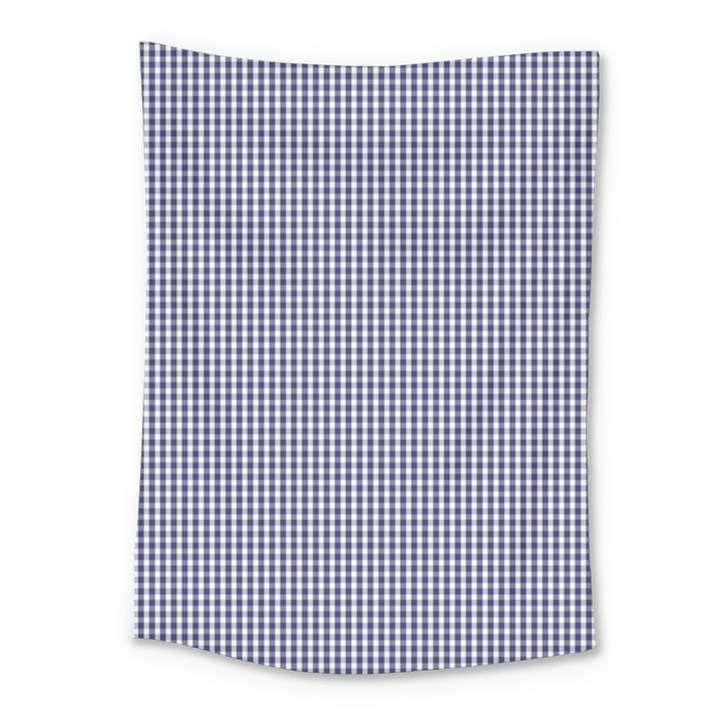 USA Flag Blue and White Gingham Checked Medium Tapestry