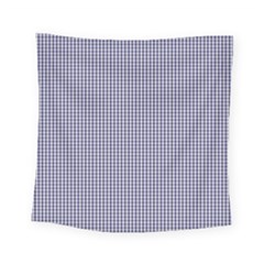 Usa Flag Blue And White Gingham Checked Square Tapestry (small) by PodArtist